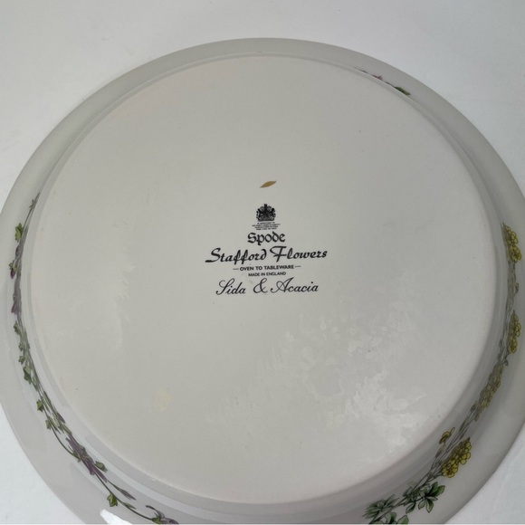 Spode England Pie Plate Stafford Flowers - Picture 3 of 11